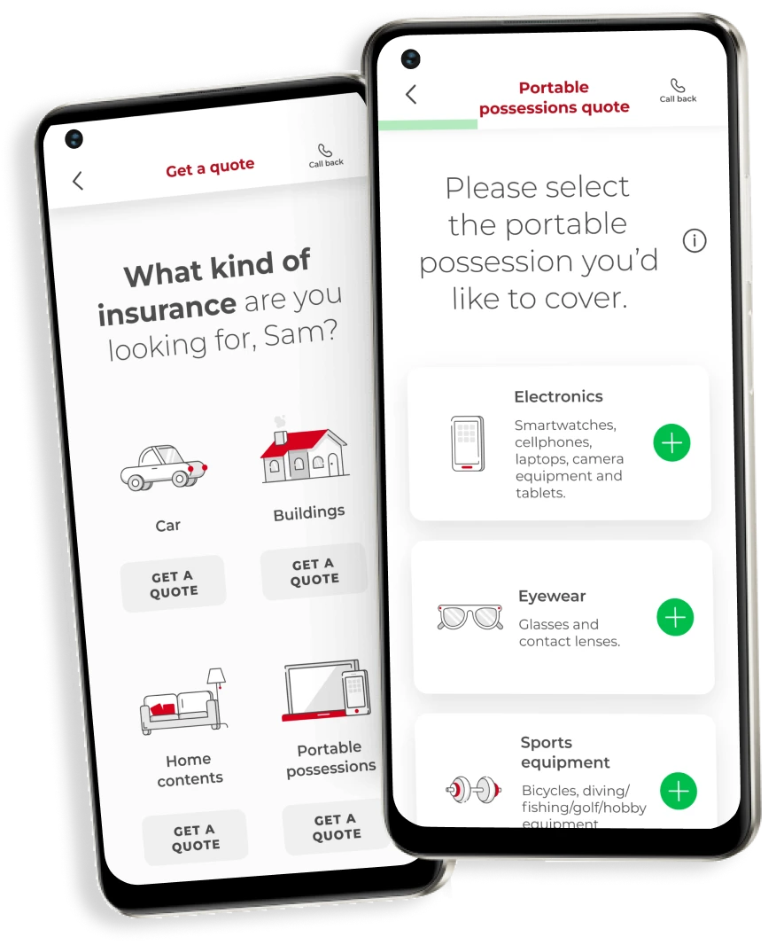Personal Portable Possessions - App SSP Screenshots