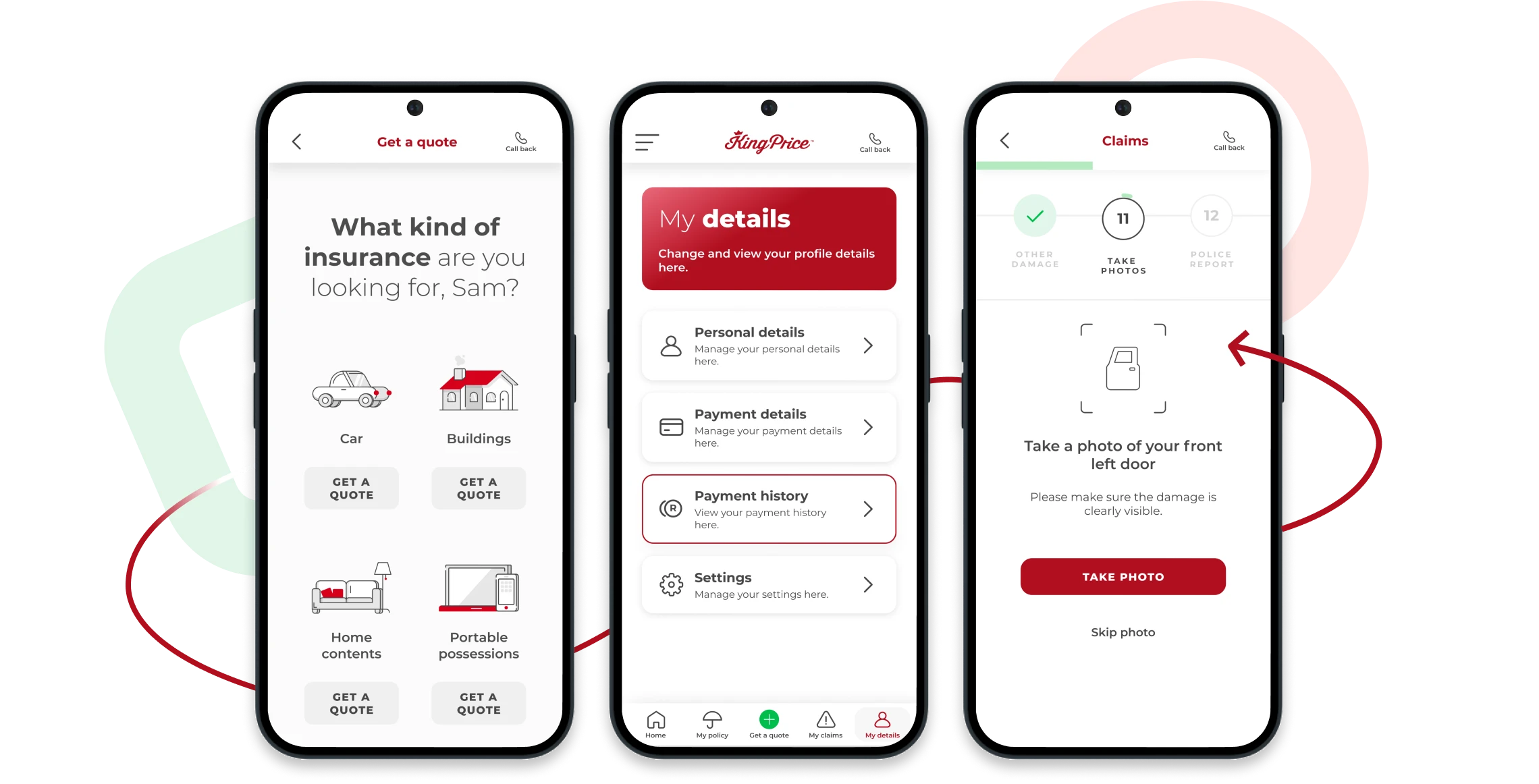 Manage my policy - Mockup